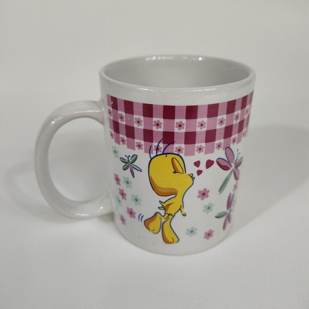 Pink Tweety Looney Tunes Dragonfly’s Coffee Mug Warner Bros Cup Gibson